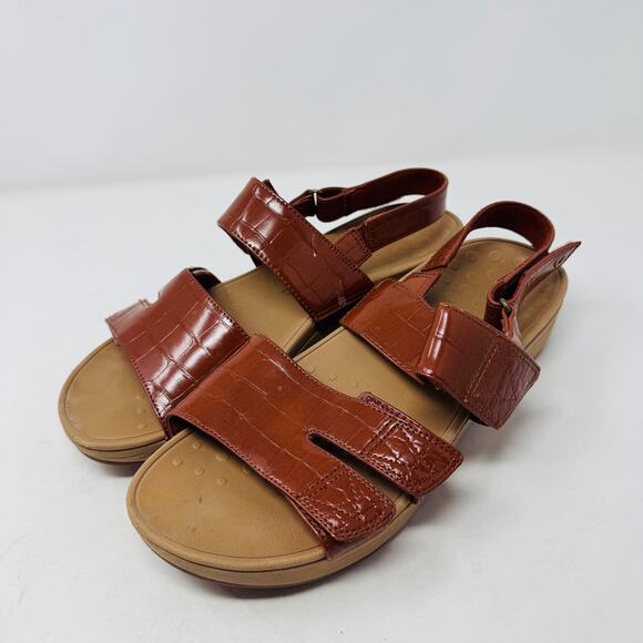 Vionic Brown Orthotic Comfort Strappy Sandals Womens Size USA 11 - Picture 1 of 13